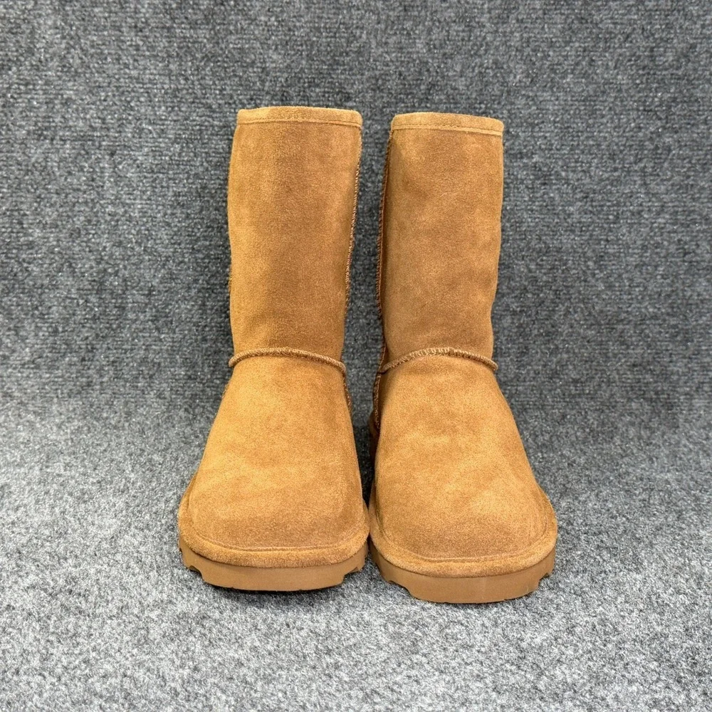 BearPaw Helen Tall Winter‎ Boots Women's 8W Hickory Suede Shearling Pull On Snow